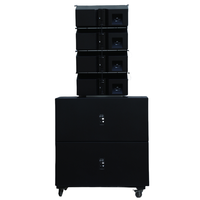 Sistema de Altavoces PA Estéreo Portátil DBK Dual de 10 Pulgadas, Sistema de Sonido Profesional para Conciertos al Aire Libre, Conjunto de Altavoces de Línea de Madera