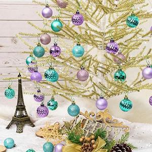 Ensemble de 34 boules en plastique personnalisées pour décorations de Noël, ornements pour boules de Noël et décorations d'arbre - Product Image 4
