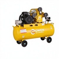 Compresseur d'air portable OWEN 200L, robuste, 3KW, pression maximale 115 PSI, réservoir lubrifié à l'huile avec pompe pour usage industriel