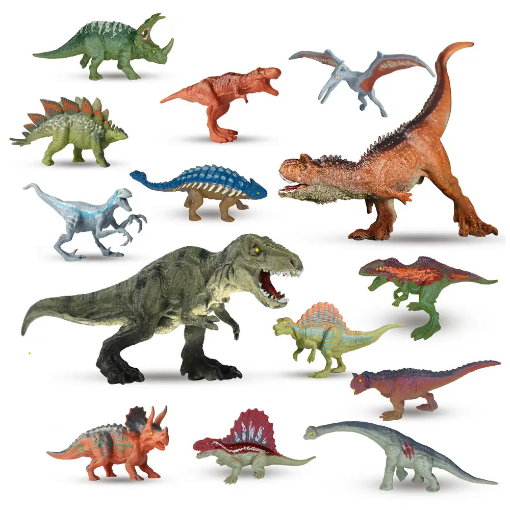 Dinosaur toys 12/8/6 Pcs realistic dinosaur figure model pvc solid dinosaurs toys set