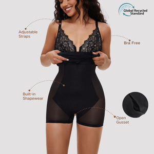 Robe de soirée moulante <span class=keywords><strong>en</strong></span> dentelle pour femme avec soutien-gorge intégré, contrôle du ventre, robe de soirée fendue, robe moulante maxi - Product Image 2