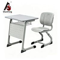 Meubles scolaires abordables de haute qualité, bureau et chaise pour un seul élève, table d'étude réglable en hauteur avec tiroirs pour la salle de classe