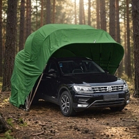 Abri de voiture rétractable manuel amélioré, tente de garage pliable avec double assistance électrique pour une installation facile