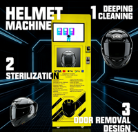 Distributeur automatique de nettoyage de casques en acier inoxydable avec écran tactile 21,5 pouces, compatible ADA, paiement par carte de crédit et retour de monnaie, UV