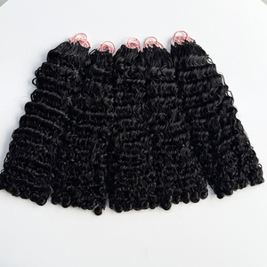 Tresses au crochet en cheveux humains, bouclées birmanes, noires naturelles, douces et rebondissantes pour des coiffures tressées - Product Image 4