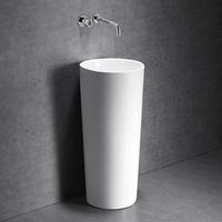 Lavabo de salle de bain moderne, WC, lavabo rond à trou unique, lavabo sur pied en céramique, meuble-lavabo pour appartement