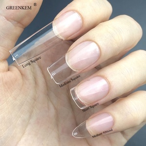 Puntas de <span class=keywords><strong>uñas</strong></span> de Gel suave, XXS cobertura completa, redonda, mediana, cuadrada, larga, 5XL, Stiletto, rosa, blanca, bolsa de extensión de <span class=keywords><strong>uñas</strong></span> de Gel suave - Product Image 1