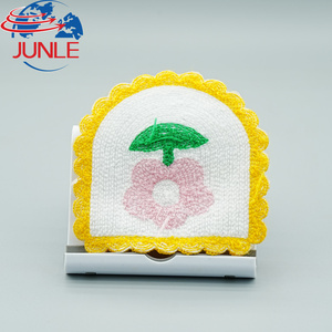 แผ่นถักสำหรับเสื้อผ้าแผ่นผ้าสำหรับเย็บปักลายดอกไม้โครเชต์ทำด้วยมือ - Product Image 4