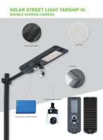 Lampe solaire de rue à double lentille 800W tout-en-un avec caméra CCTV 4MP, WiFi 4G et application EseeCloud pour jardin et route