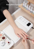 Table de manucure professionnelle 180W avec lampe UV LED multifonctionnelle 3-en-1 pour séchage de gel et repose-main pour ongles