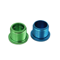 Piezas de mecanizado CNC de precisión industrial, piezas de aleación de aluminio anodizado en negro, dorado, azul, verde y cobre, fabricación de prototipos.