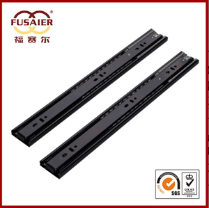 Guías de cajón de riel deslizante <span class=keywords><strong>para</strong></span> muebles de triple extensión de 45mm, caja de almacenamiento telescópica con rodamiento de bolas extraíble, toboganes de cajón de canal - Product Image 3