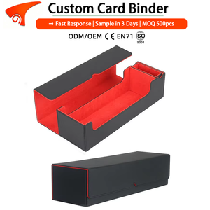 Boîte de rangement pour cartes à collectionner en cuir PU 5-en-1 avec doublure en flanelle, sans fenêtre de visualisation, pour TCG MTG Commander UG CCG YuGiOh (plus de 500 cartes) - Product Image 1
