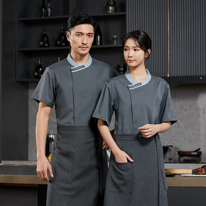Chemise <span class=keywords><strong>de</strong></span> chef <span class=keywords><strong>professionnelle</strong></span> pour homme, uniforme <span class=keywords><strong>de</strong></span> cuisinier, veste <span class=keywords><strong>de</strong></span> <span class=keywords><strong>cuisine</strong></span>, vêtements <span class=keywords><strong>de</strong></span> travail pour restaurant, hôtel, boulangerie, serveur, unisexe - Product Image 4
