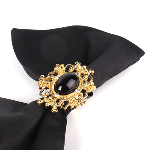 Pajaritas de boda para hombre al por mayor, pajaritas negras con nudo de mariposa grande a la moda para hombre, corbatas de diamantes de lujo, accesorio para traje de <span class=keywords><strong>matrimonio</strong></span> - Product Image 5