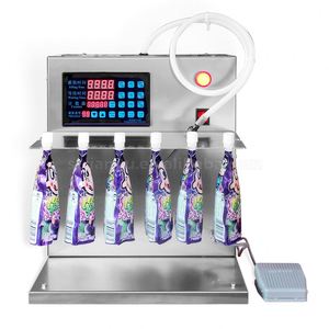 Semi-Auto <b>Small</b> Liquid Filling Machine, Desktop Stand-Up Pouch Quantitative <b>Pump</b> Nozzle Pouch Ketchup Jelly Juice Salad Dressing - Product Image 5