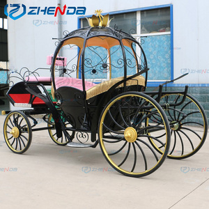 Voiture de cheval citrouille noire mignonne, parc d'attractions, cendrillon, princesse, <span class=keywords><strong>Tour</strong></span>, accessoires de photographie, chariot de cheval de mariage - Product Image 4