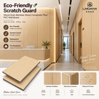Panneau mural en PVC à grain de bois, en fibre composite de bambou, écologique et résistant aux rayures, pour hôtel, bureau, villa