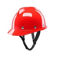 Casque de sécurité HBC FRP Couleur rouge vif Chantier de construction Matériau standard national Casque haut de gamme luxueux avec logo imprimé