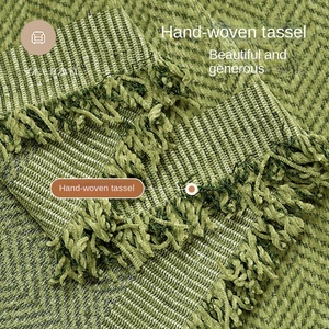 25 moderno semplice copridivano in ciniglia tessuto a spina di pesce universale per tutte le stagioni coperta antiscivolo <span class=keywords><strong>tende</strong></span> mantovane - Product Image 3