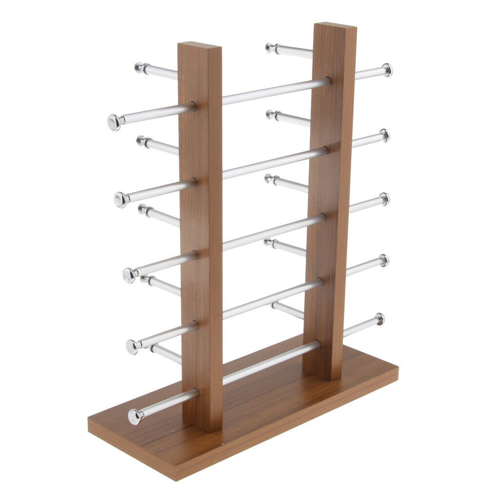 Modern Wooden Frame Sunglasses Eyeglass Display Rack Customizable Metal Stand for Supermarket — view 5