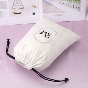Custom Cotton Linen <b>Drawstring</b> <b>Pouch</b> Bag Organic Cotton Gift Jewelry Packaging Bag Eco-Friendly Storage Gift Bag for Party Favor - Product Image 5