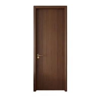 Fabrikant Groothandel Walnoot Indoor Gelakt Gefineerde Massief Houten Deuren Natuurlijk Hout Waterdichte Zijopening Moderne Platte Deuren