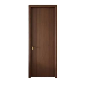 Fabricante al por mayor de puertas de madera maciza de nogal lacadas para interiores puertas planas modernas de apertura lateral impermeables de madera natural - Product Image 5