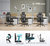 Chaise de bureau ergonomique en maille à hauteur réglable de conception moderne chinoise avec base en PP, vente en gros de chaises pivotantes personnalisées