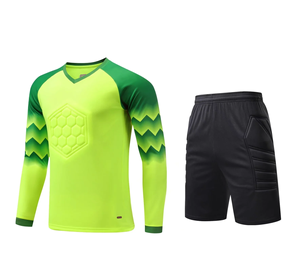 Maglie da <span class=keywords><strong>Portiere</strong></span> di Alta Qualità a Maniche Lunghe per Uomo, Uniformi da <span class=keywords><strong>Calcio</strong></span> 100% Poliestere, Asciugatura Rapida, Traspiranti, Collo a V, Nuove - Product Image 4