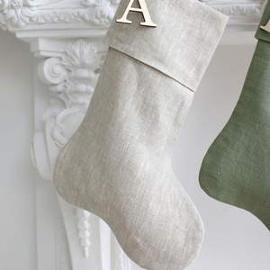 Lot <span class=keywords><strong>de</strong></span> Grandes Chaussettes <span class=keywords><strong>de</strong></span> Noël Blanches Personnalisables en Lin pour Bébé, Décoration <span class=keywords><strong>de</strong></span> Noël du Père Noël - Product Image 5