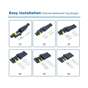ชุด1.8ขั้วต่อสายไฟกันน้ำแอมป์ปลั๊กรถยนต์ชายหญิง1 2 3 4 5 6ขาขั้วปลายสายไฟรถยนต์ขั้วต่อไฟฟ้ายานยนต์อัตโนมัติ - Product Image 3