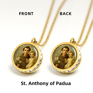Collana con ciondolo a tema religioso di Sant'Antonio da Padova GIVELUCK, simbolo di protezione miracolosa e speranza - Product Image 6