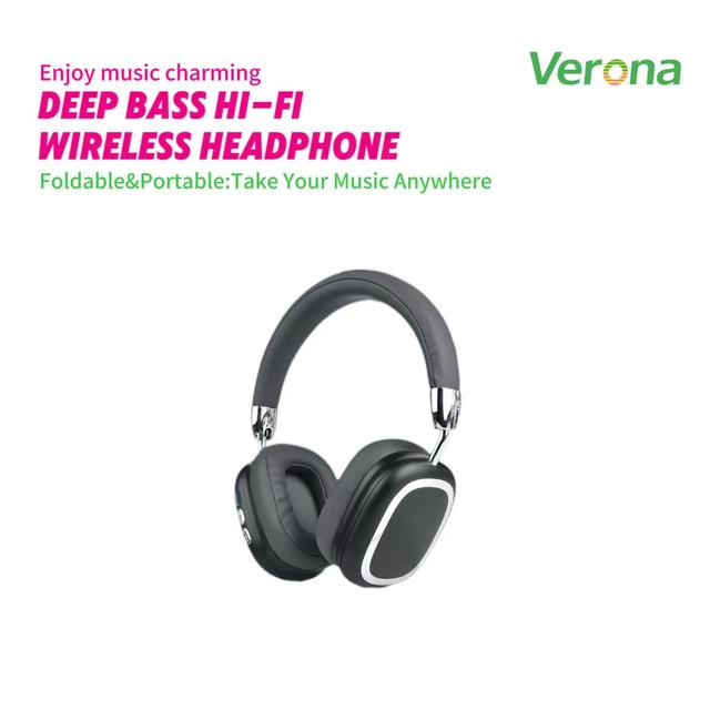 Foldable Portable Wireless Headphones Active Noise Cancellation (ANC) IPX-3 Waterproof Deep Bass HiFi Sound Mic for Travel