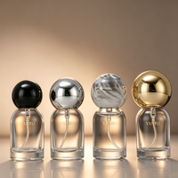 Flacon de parfum miniature en verre vide de 15 ml, rechargeable, avec boîte d'emballage personnalisée avec logo