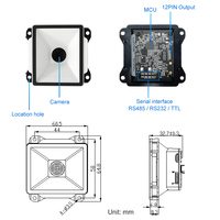 Xincode-Módulo de escáner de código de barras para quiosco, lector de código de barras, 2d, arduino, montaje en pared, qr integrado, módulo de lector, RS232, TTL