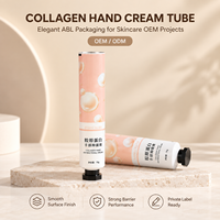 Tube d'emballage personnalisé pour crème pour les mains, en aluminium et plastique ABL, conteneur compressible avec bouchon à vis, impression UV, 12,7-35 mm