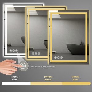 <span class=keywords><strong>Espejo</strong></span> de baño antiniebla moderno, sensor táctil de brillo, montado <span class=keywords><strong>en</strong></span> <span class=keywords><strong>la</strong></span> pared, iluminado, inteligente, sin marco, <span class=keywords><strong>espejo</strong></span> Led de baño con Bluetooth - Product Image 3