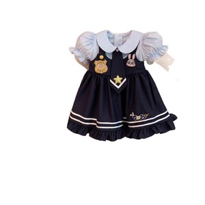 Child Star Circle Lolita Princess Dress For Toddlers Short Sleeve Peter Pan Collar Breathable Summer Style - Product Image 4