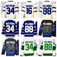 Maillot de hockey sur glace pour homme avec logo personnalisé imprimé, polyester/coton, antibactérien, séchage rapide, uniformes à transfert thermique, vente en gros