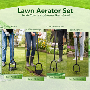 Trimming <b>Edge</b> Lawn Loosening <b>Tool</b> 3-Tine Soil Extractor 4-Prong Spring <b>Garden</b> Cultivator <b>for</b> Lawn Soil Loosening - Product Image 4