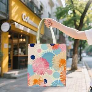 Sac fourre-tout en toile de coton polyester vierge pour sublimation, personnalisable, vente en gros, pour cadeaux et promotion - Product Image 5