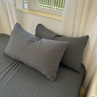 Lot de 2 taies d'oreiller en microfibre douce double brossée, sans plis, résistantes à la décoloration, respectueuses de la peau, pour la maison et l'hôtel