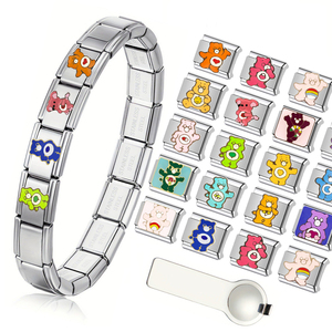 เครื่องประดับรูปสัตว์ใหม่ ชุดหมีสีน้ำตาลน่ารัก สร้อยข้อมือดีไซน์เรียบง่ายทันสมัย คุณภาพสวยงาม โมดูลขนาด 9 มม. - Product Image 1