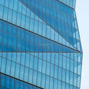 Système de façade de bâtiment unitaire en aluminium et verre moderne, double vitrage, mur-rideau, assemblage facile, garantie de 2 ans - Product Image 1