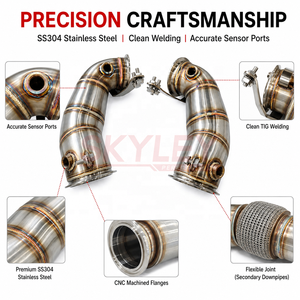 Tuyau d'échappement SKYLEY SS304 <span class=keywords><strong>Fatboy</strong></span> pour BMW F90 M5 F91 F92 F93 M8 S63 4.4T V8 Performance Exhaust - Product Image 2