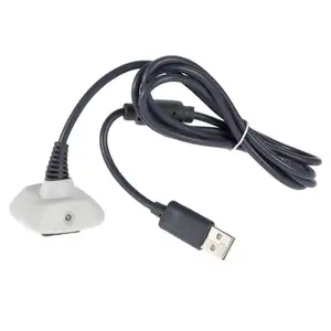 Play and Charge Cable Cord for Xbox 360 Wireless Controller - White