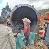 Nouvelle machine activée horizontale de 6 tonnes four à cornue à charbon briquette de four à charbon de bois carbonisation four four Machine en vente