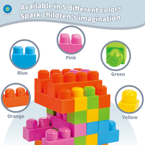 180 Piezas de Bloques de Construcción de Plástico Creativos - Juguetes Educativos STEM de Aprendizaje DIY Tren para Niños <span class=keywords><strong>Desarrollo</strong></span> de la Inteligencia - Product Image 2