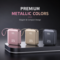 Chargeur portable super rapide PD 22,5 W avec câble intégré bidirectionnel, batterie Li-polymère 20000 mAh, affichage numérique, batterie externe universelle